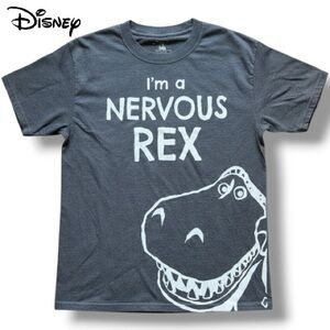 Disney Parks Toy Story Graphic T-Shirt I’m A Nervous Rex Dinosaur Gray |  M
